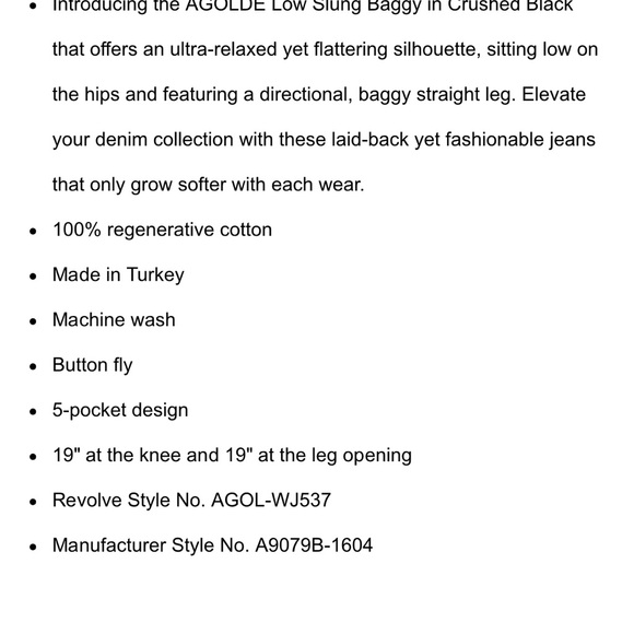 Agolde low slung baggy jeans - Picture 3 of 5